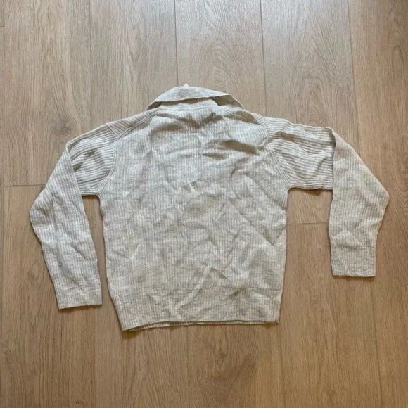 EVERLANE Women's Alpaca Blend V-Neck Polo Sweater Size S - Picture 3 of 5